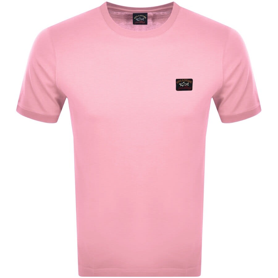 Pink stone island t sale shirt