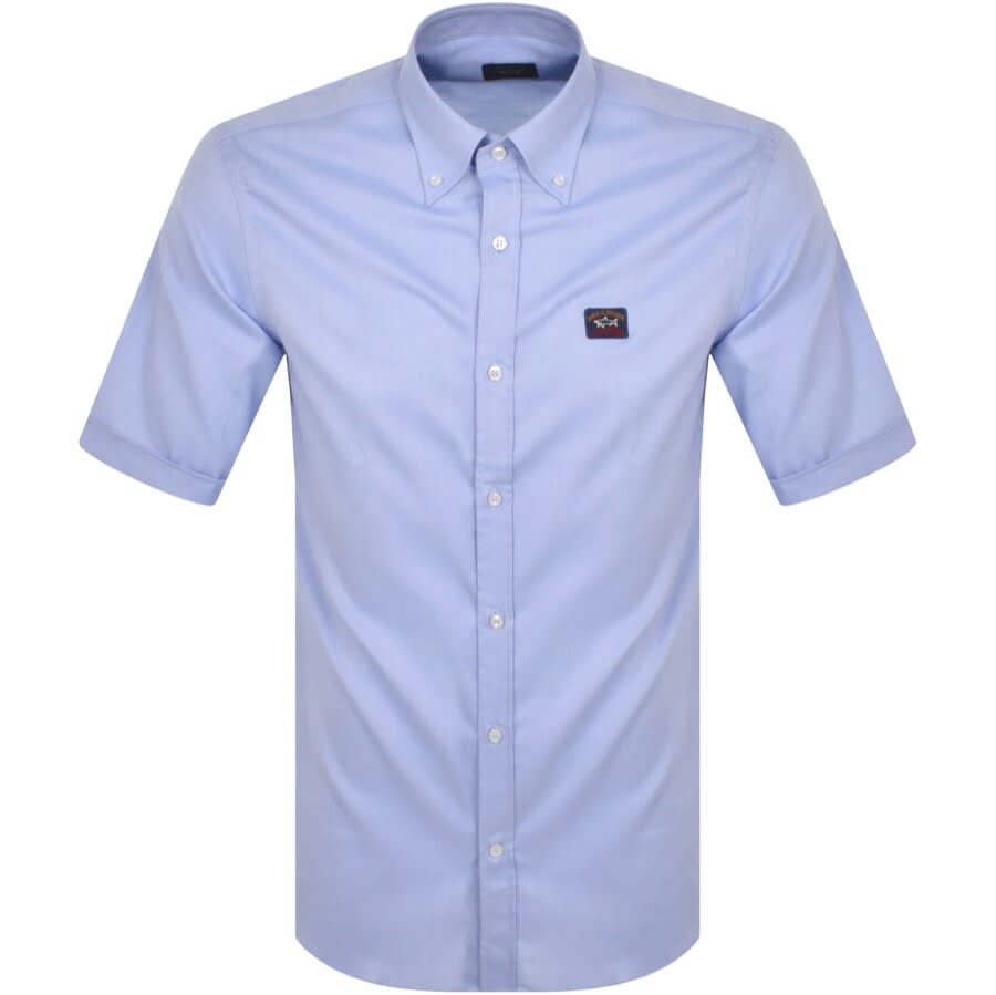 Paul And Shark Cotton Short Sleeved Shirt Blue Mainline Menswear