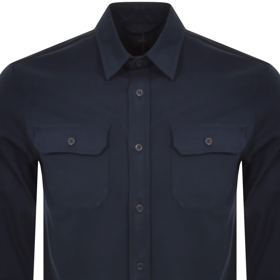 Paul And Shark Cotton Overshirt Navy Mainline Menswear Canada