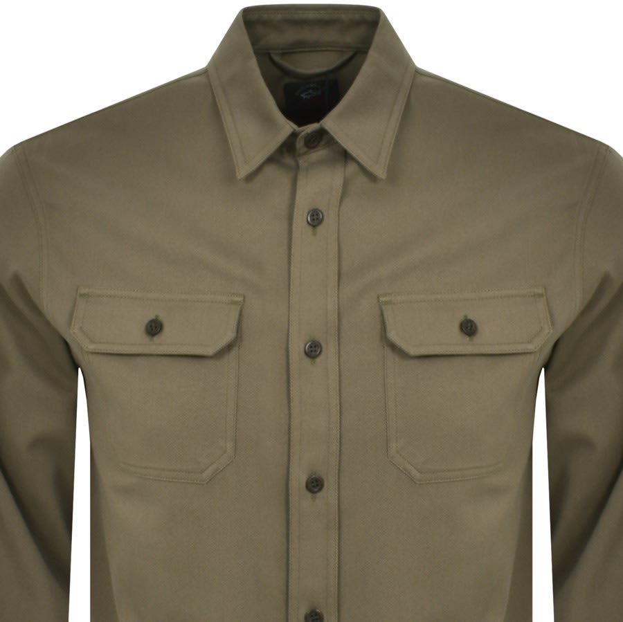 Paul And Shark Cotton Overshirt Khaki