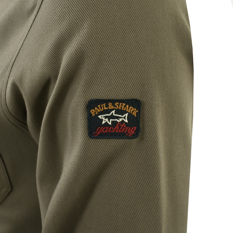 Paul And Shark Cotton Overshirt Khaki