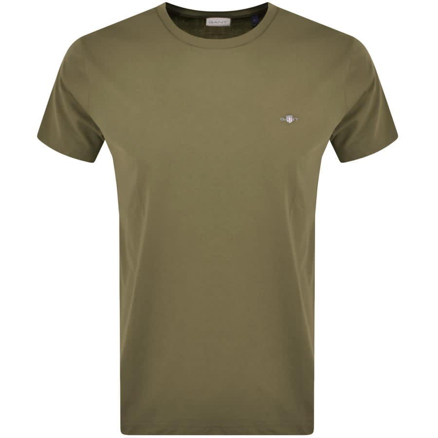Gant Original Regular Shield T Shirt Green Mainline Menswear United