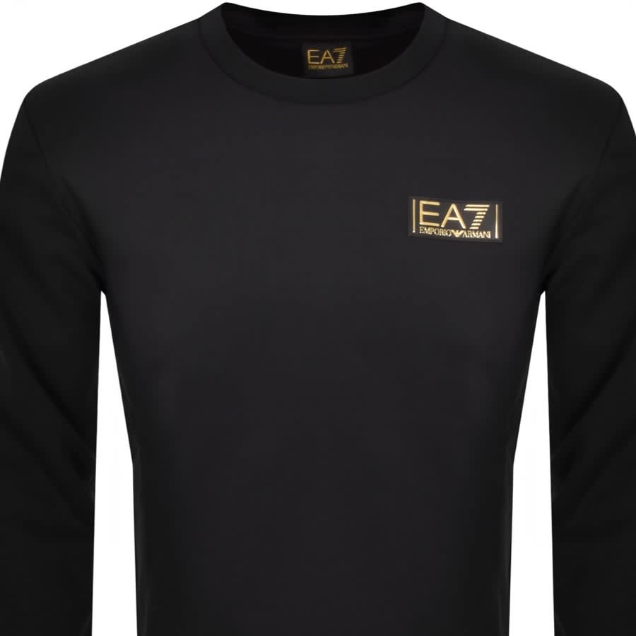 EA7 Emporio Armani Logo Sweatshirt Black Mainline Menswear Denmark