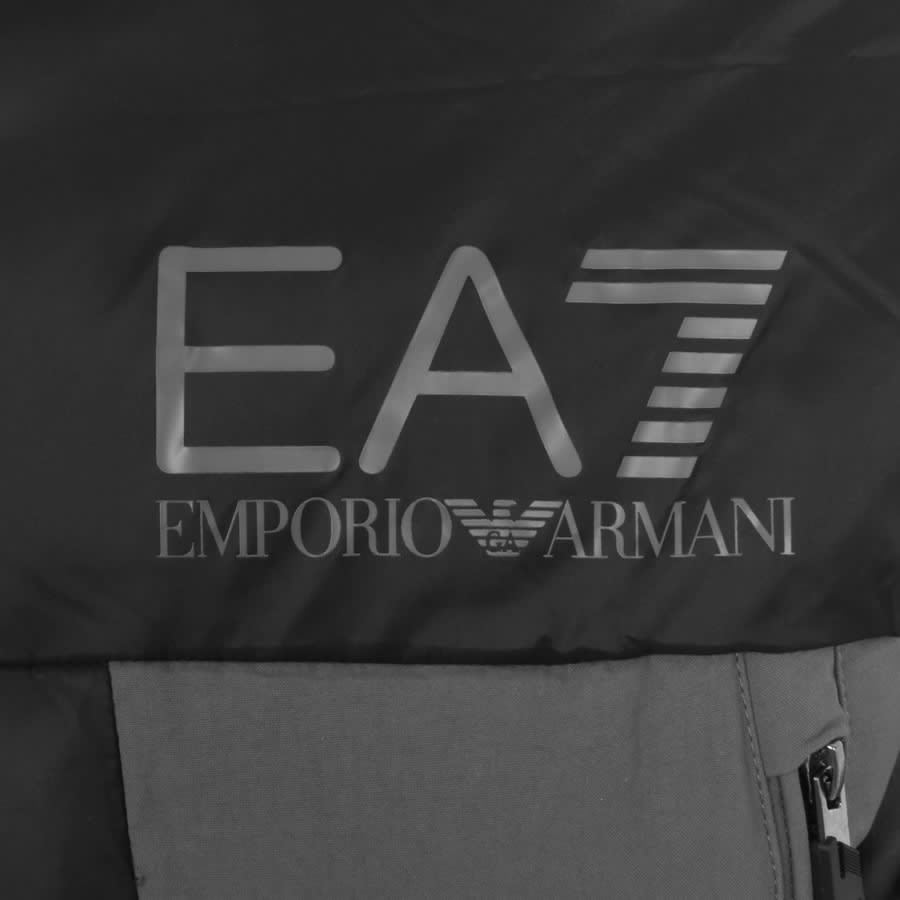EA7 Emporio Armani Quilted Down Jacket Black | Mainline Menswear