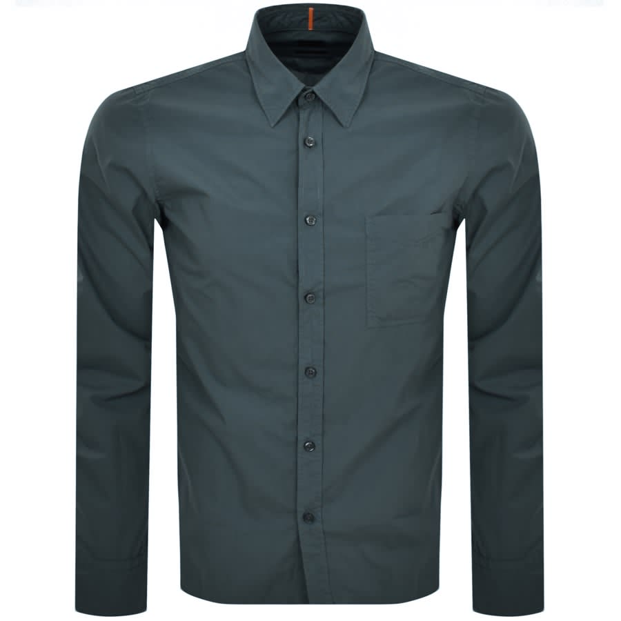 BOSS Relegant 6 Long Sleeved Shirt Blue | Mainline Menswear