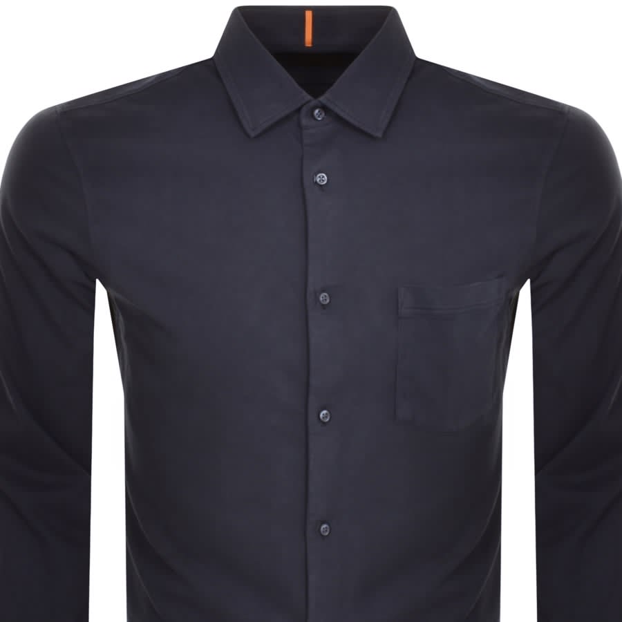 BOSS MySoft 2 Long Sleeve Shirt Navy Mainline Menswear United States