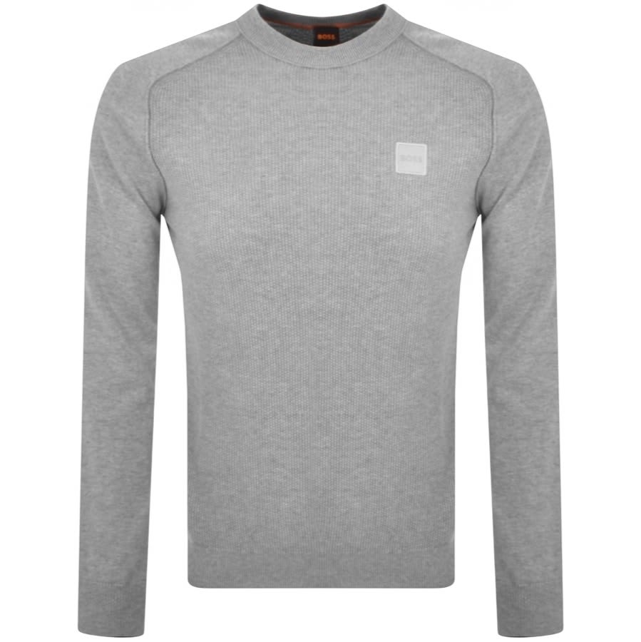Grey boss jumper sale