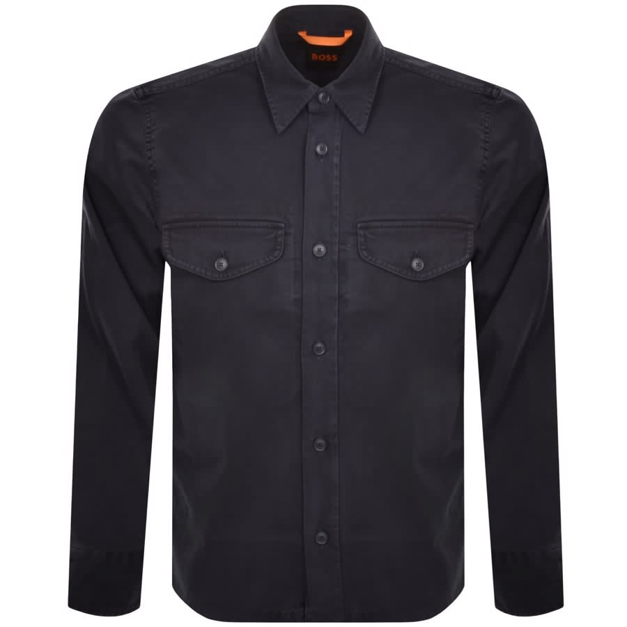 BOSS Lovelock Overshirt Jacket Navy | Mainline Menswear