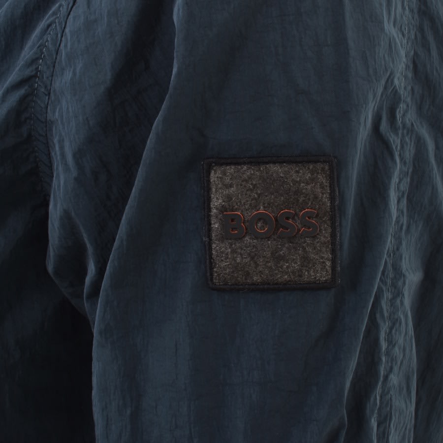 BOSS Laio Long Sleeve Overshirt Blue | Mainline Menswear