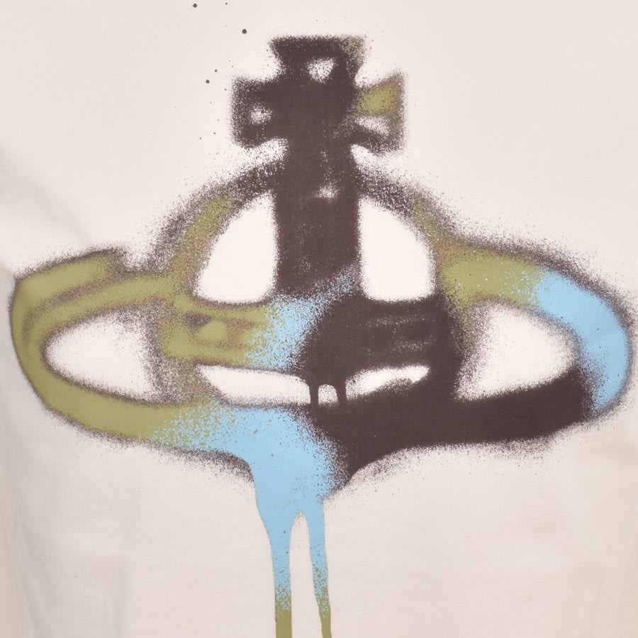 Vivienne Westwood Spray Orb Logo T Shirt Beige | Mainline Menswear 