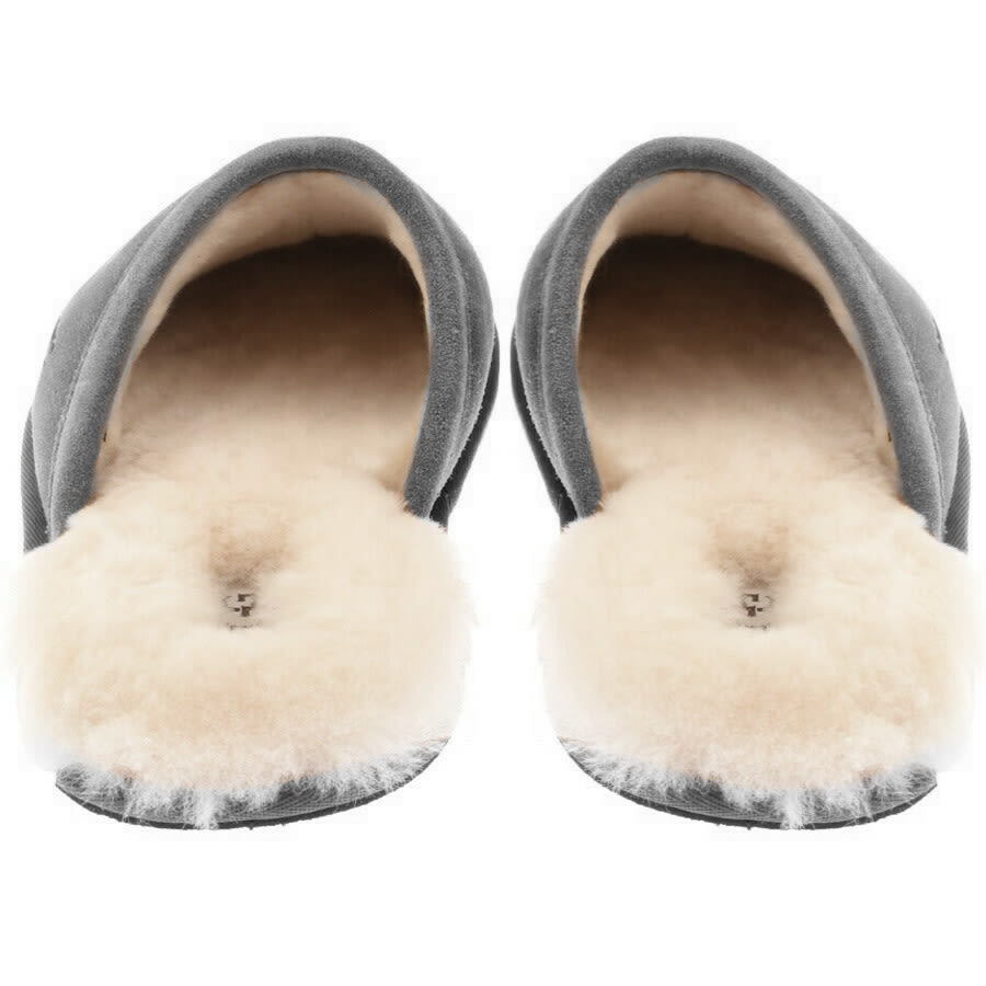 Grey fluffy ugg discount slippers