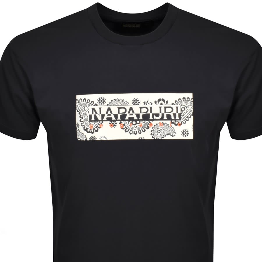 Napapijri black t shirt best sale