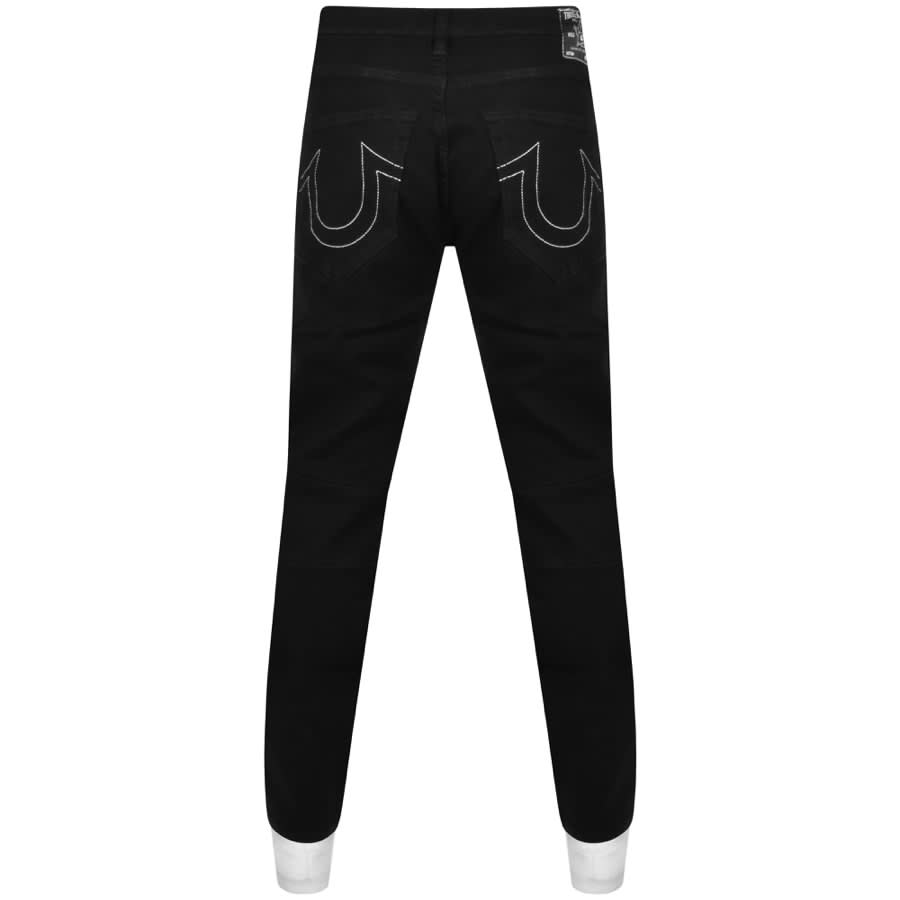 True Religion Zipper Moto Skinny Jeans in Black for Men