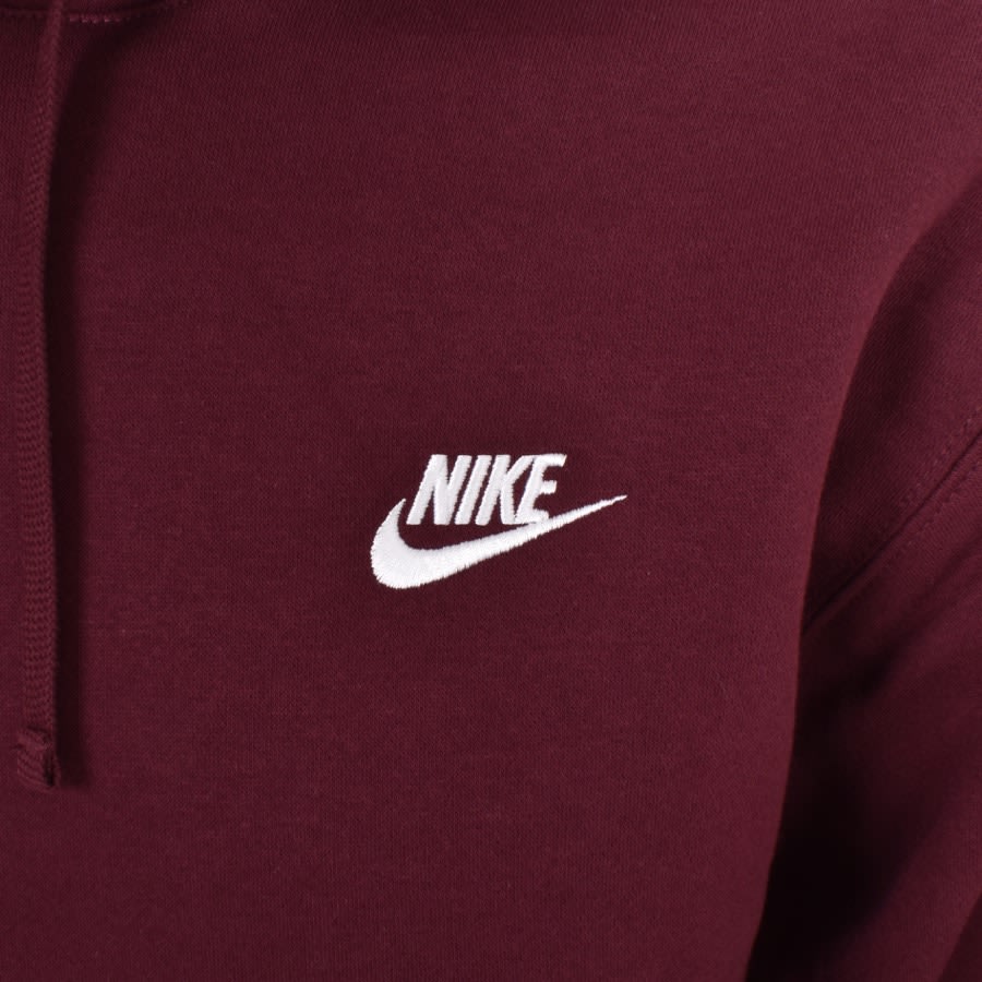 Nike club hoodie clearance burgundy