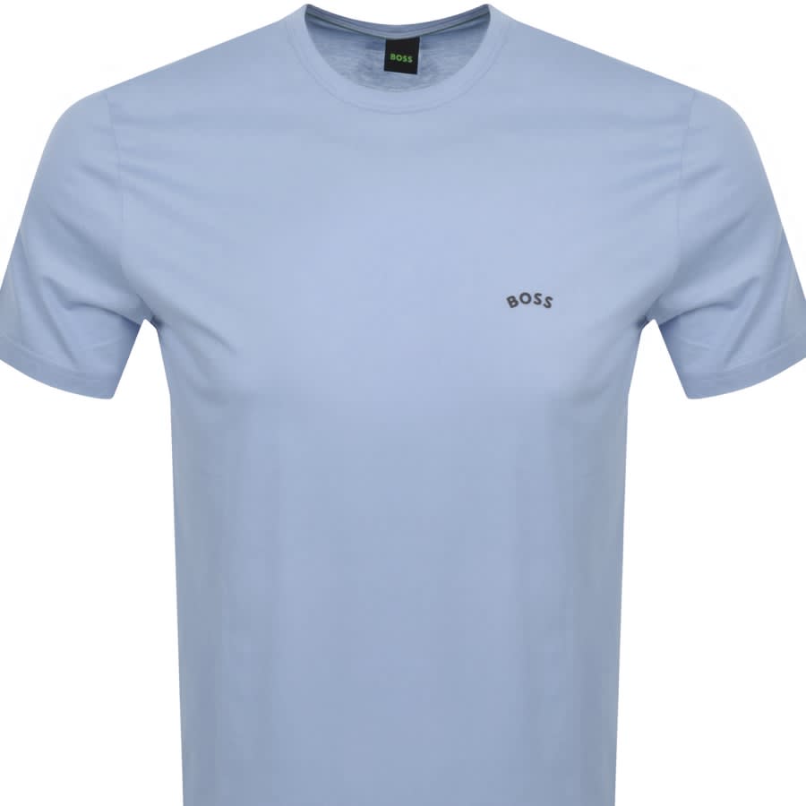BOSS Tee Curved T Shirt Blue Mainline Menswear Ireland