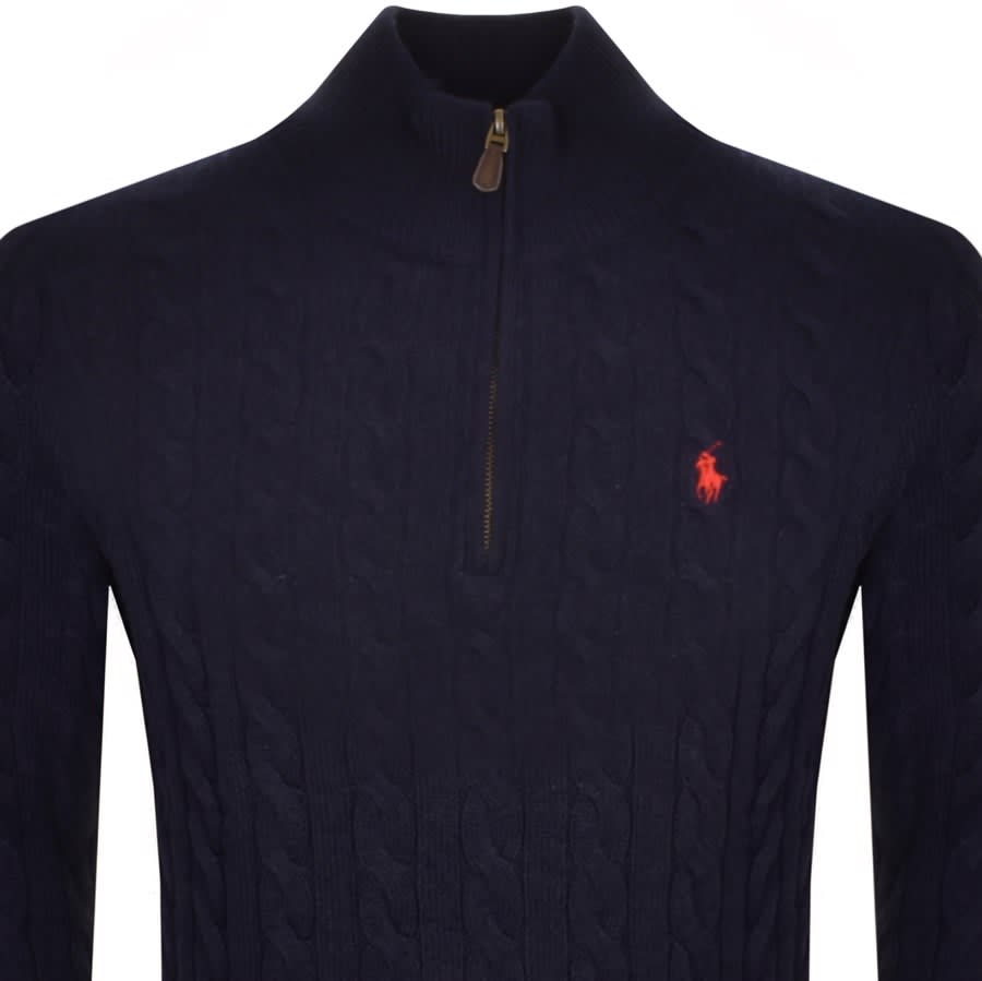 Ralph lauren half zip jumper navy sales