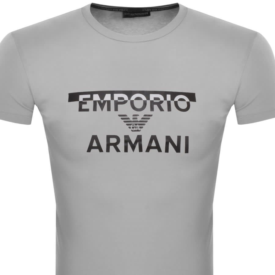 Emporio Armani Lounge Logo T Shirt Grey