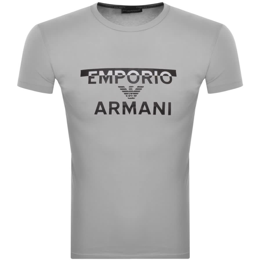 Emporio Armani Lounge Logo T Shirt Grey | Mainline Menswear