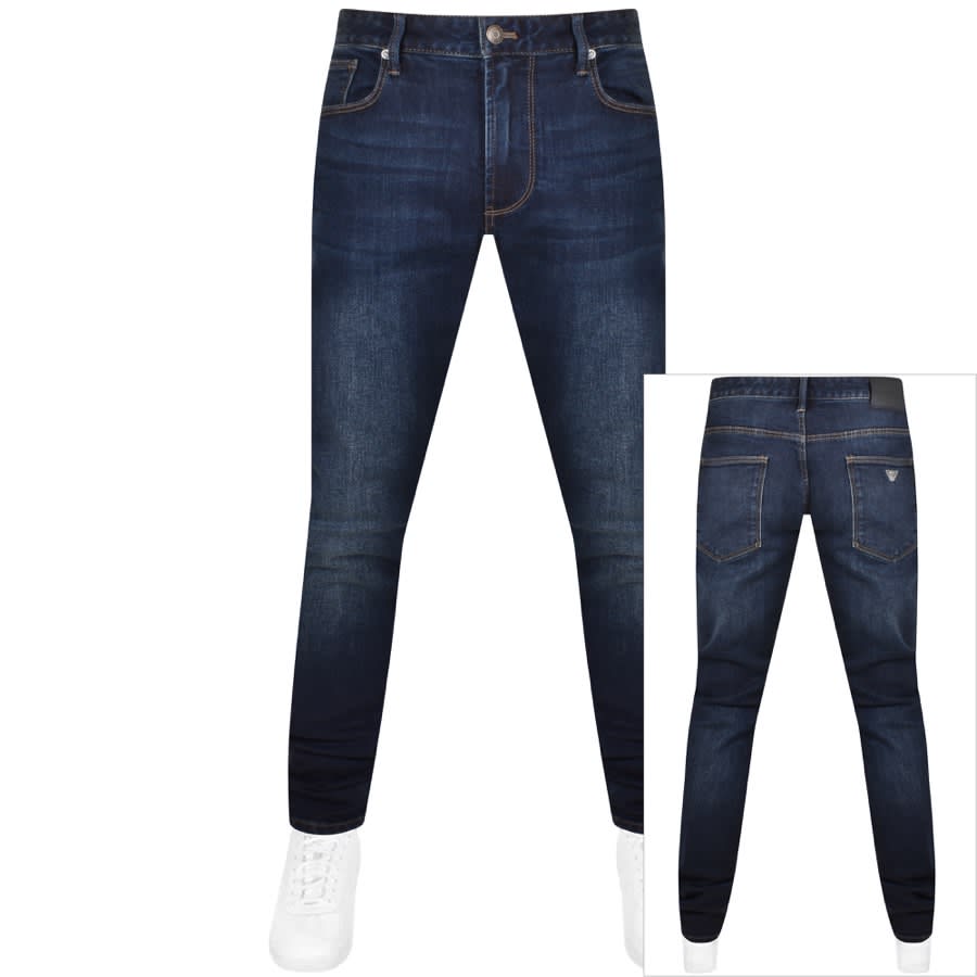 Emporio Armani J06 Slim Fit Jeans Dark Wash Blue | Mainline Menswear