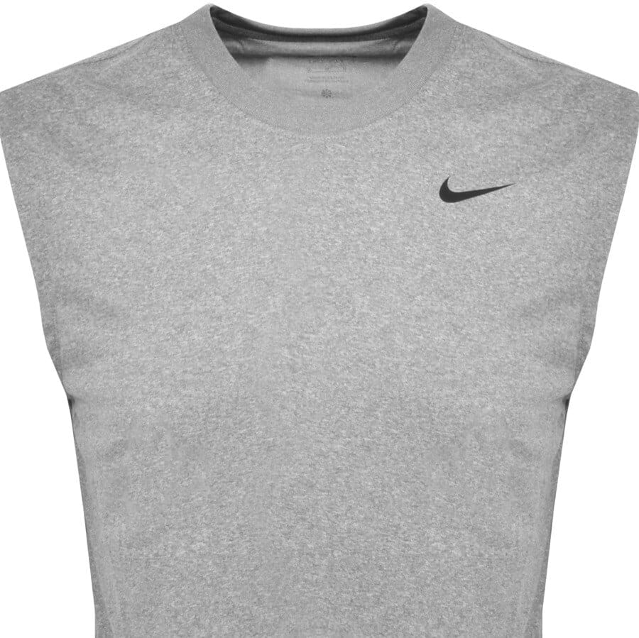 Nike Training Dri Fit Logo Vest T Shirt Grey Mainline Menswear