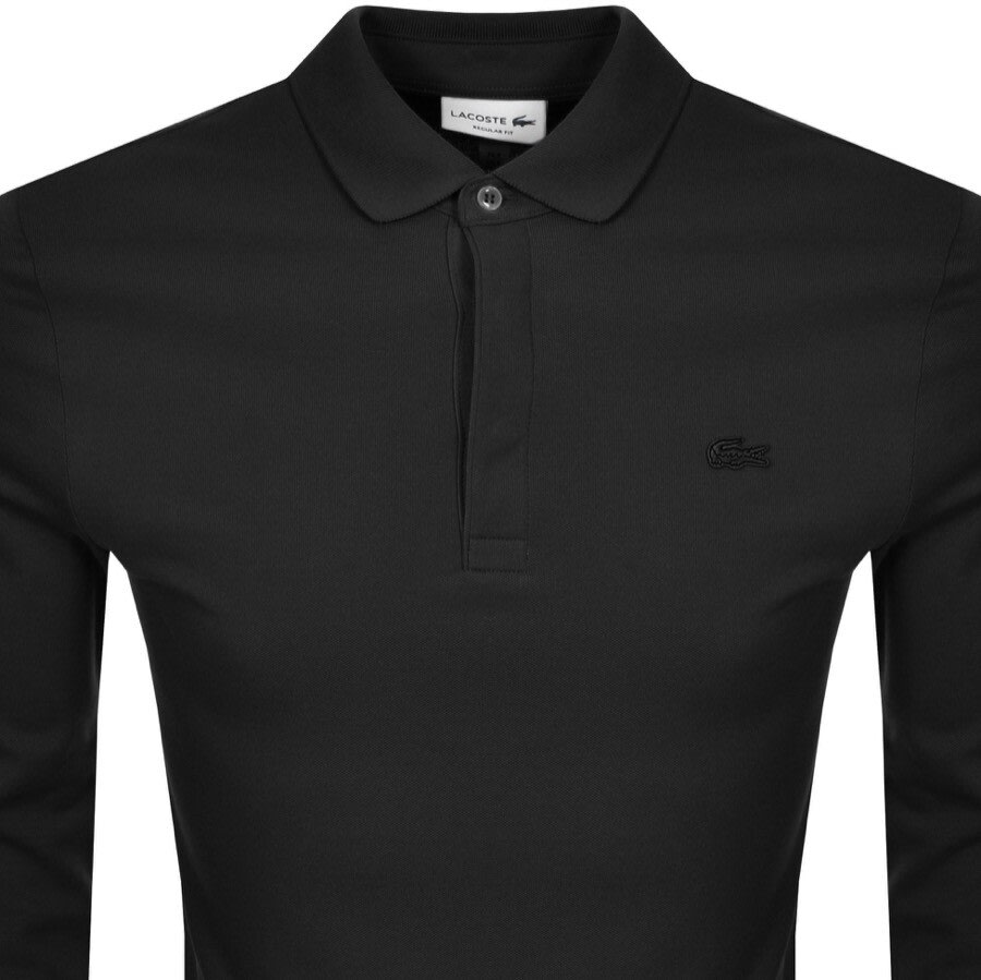 Lacoste Long Sleeved Polo T Shirt Black Mainline Menswear Ireland