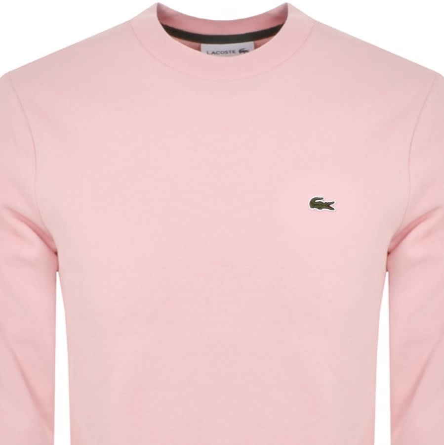 Pink lacoste sales sweatshirt