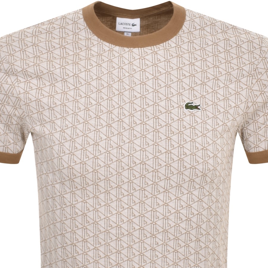 T shirt lacoste beige sales