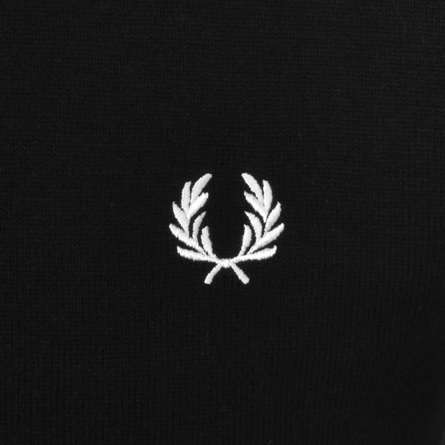 Black and white fred perry jumper outlet