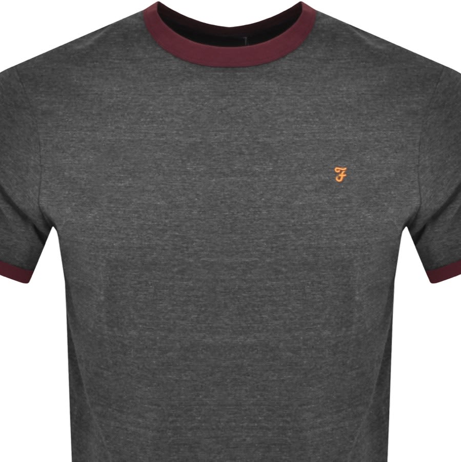 Farah Vintage Groves Ringer T Shirt Grey Mainline Menswear