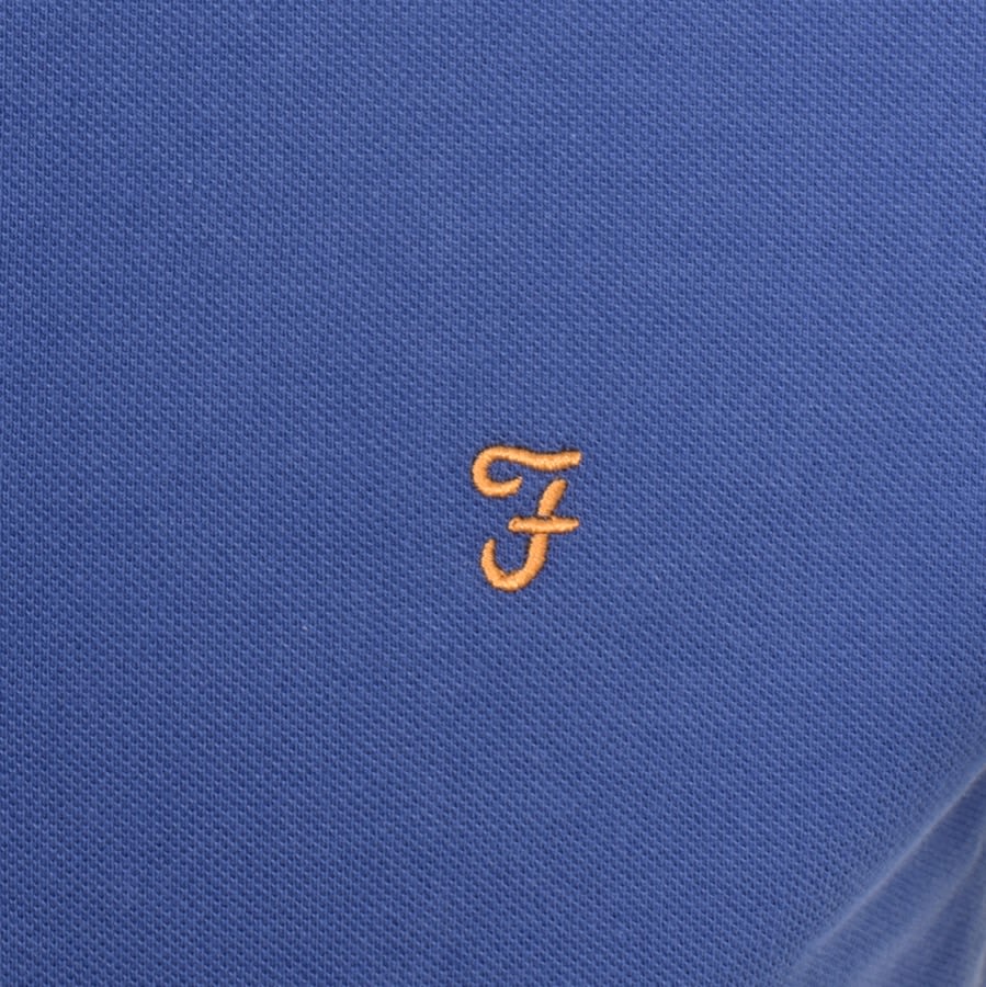 Farah Vintage Alvin Tipped Polo T Shirt Blue Mainline Menswear