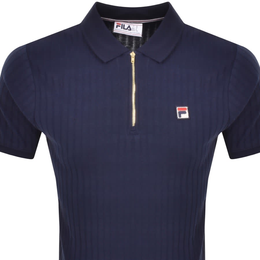 Navy blue fila hot sale shirt