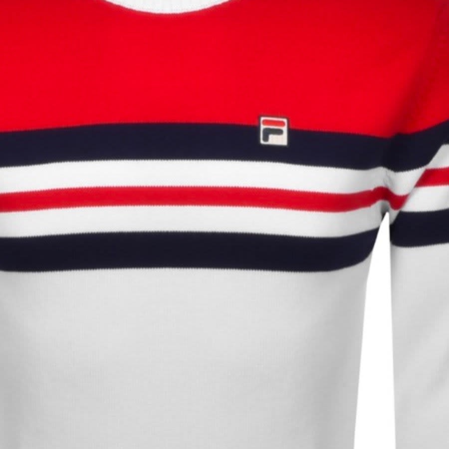 Fila Vintage Siro Knit Jumper White Mainline Menswear Canada