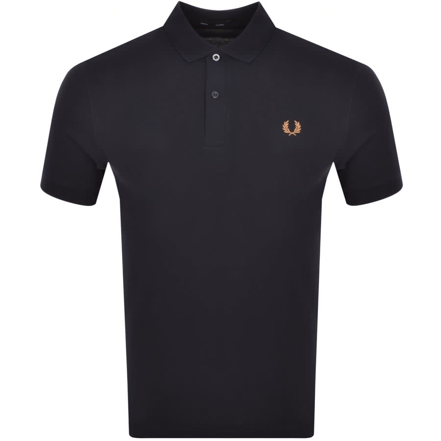 Fred Perry Plain Polo T Shirt Navy | Mainline Menswear