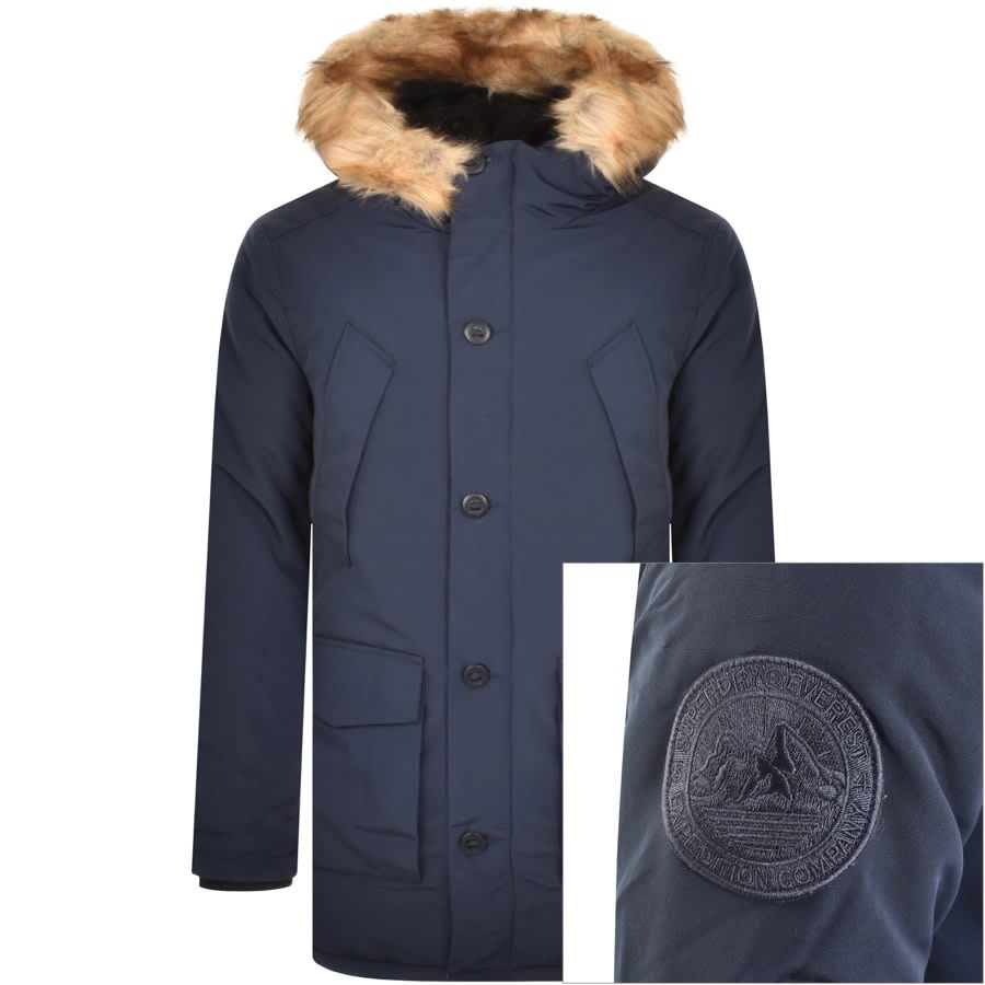 Superdry Vintage Everest Faux Fur Parka Navy | Mainline Menswear United  States