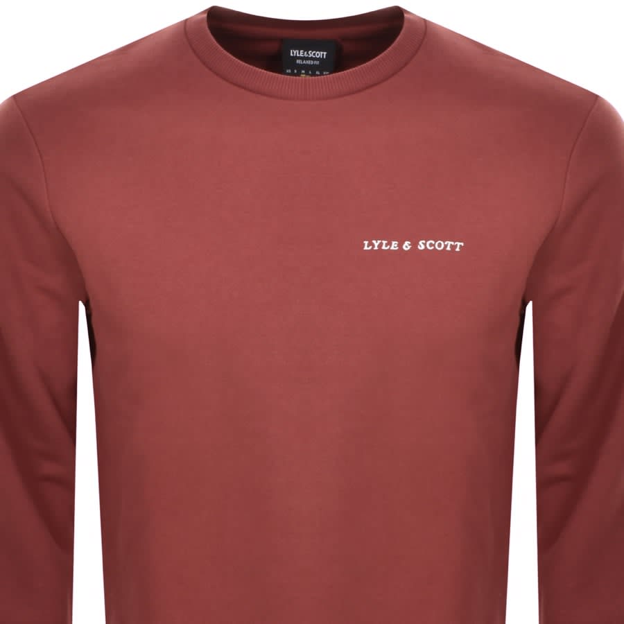 Lyle and scott burgundy store sweatshirt