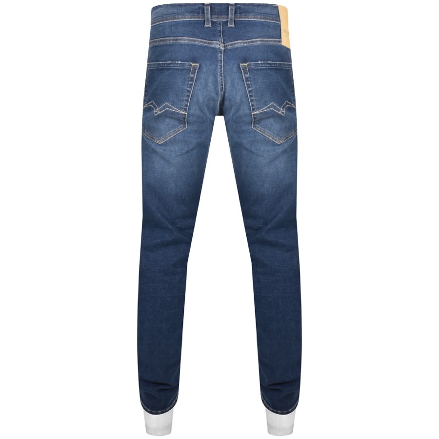 Replay Grover Straight Jeans Mid Wash Blue Mainline Menswear