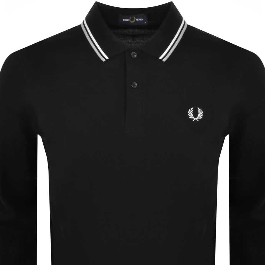 Fred perry black on sale long sleeve polo