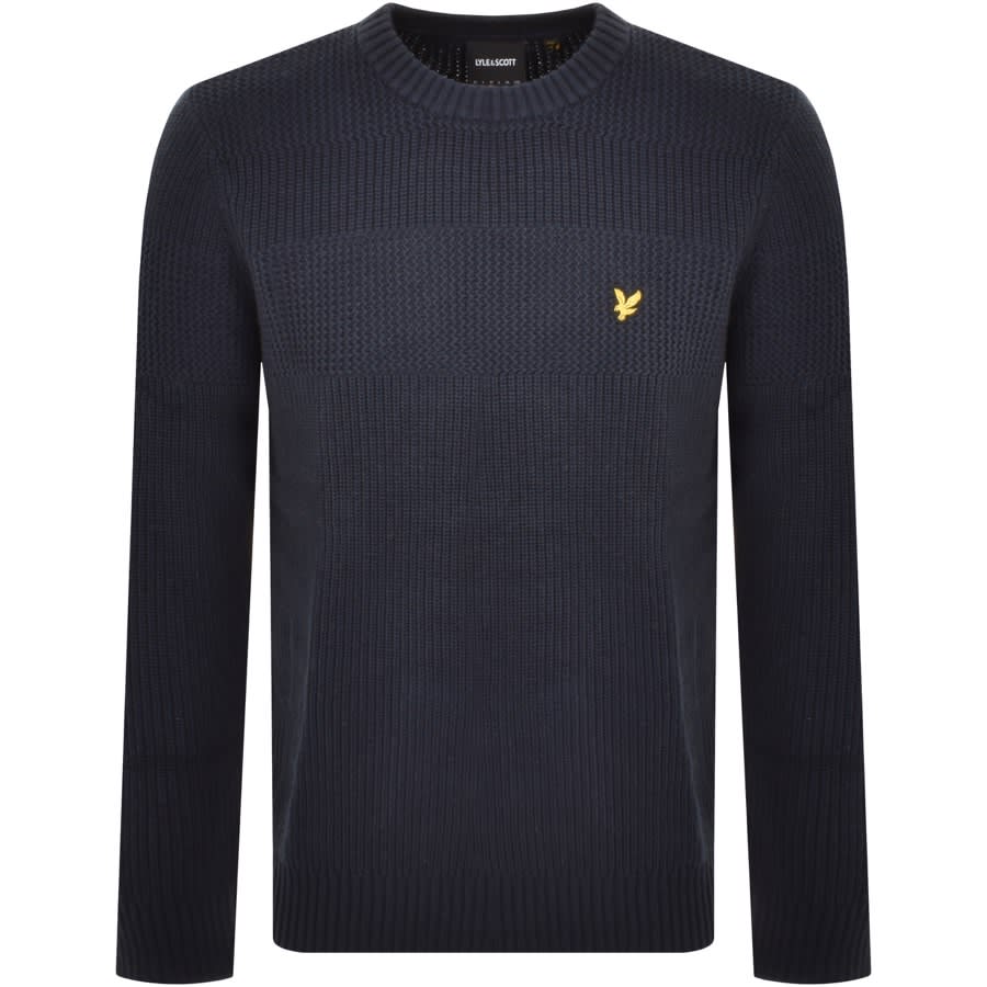 Lyle and scott navy best sale jumper
