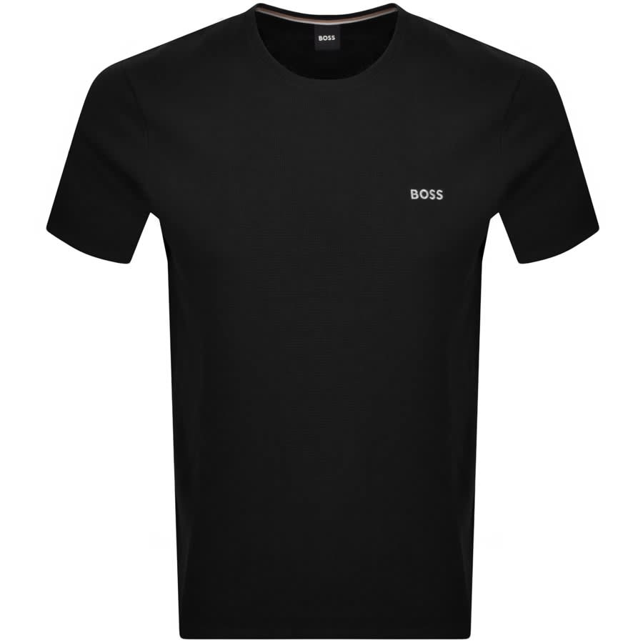 BOSS Waffle T Shirt Black | Mainline Menswear