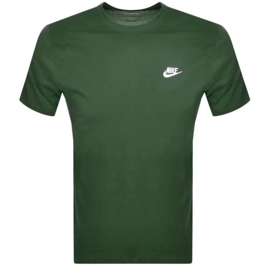 Nike Crew Neck Club T Shirt Green | Mainline Menswear