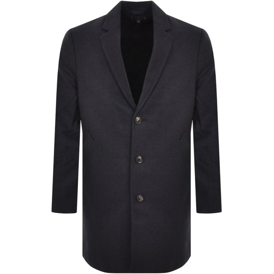 Tommy Hilfiger Pattern Wool Jacket Navy | Mainline Menswear