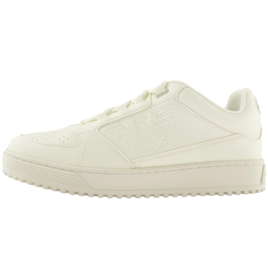 armani white trainers womens