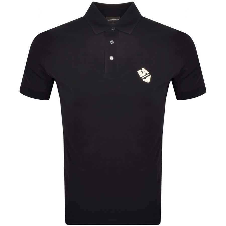 Emporio Armani Short Sleeved Polo T Shirt Navy | Mainline Menswear