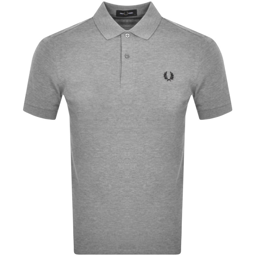 Fred Perry Plain Polo T Shirt Grey | Mainline Menswear