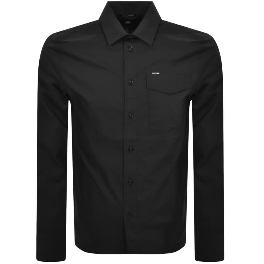 G Star Raw Rine Regular Long Sleeve Shirt Black | Mainline Menswear