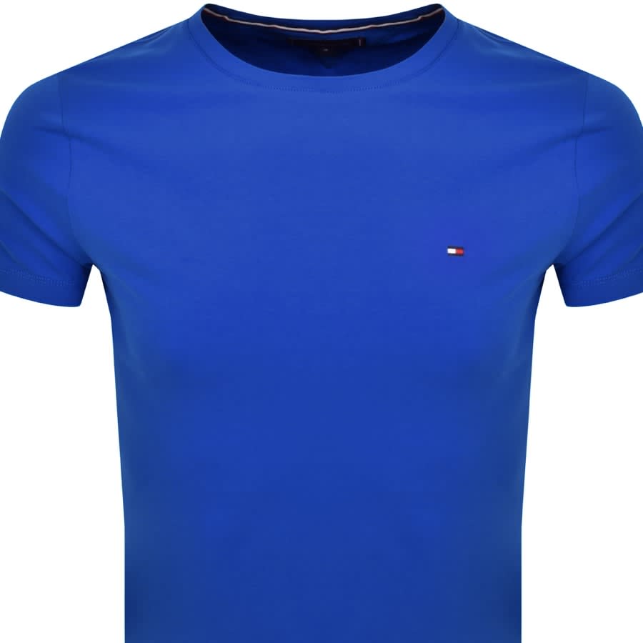 Tommy Hilfiger Stretch Logo T Shirt Blue Mainline Menswear