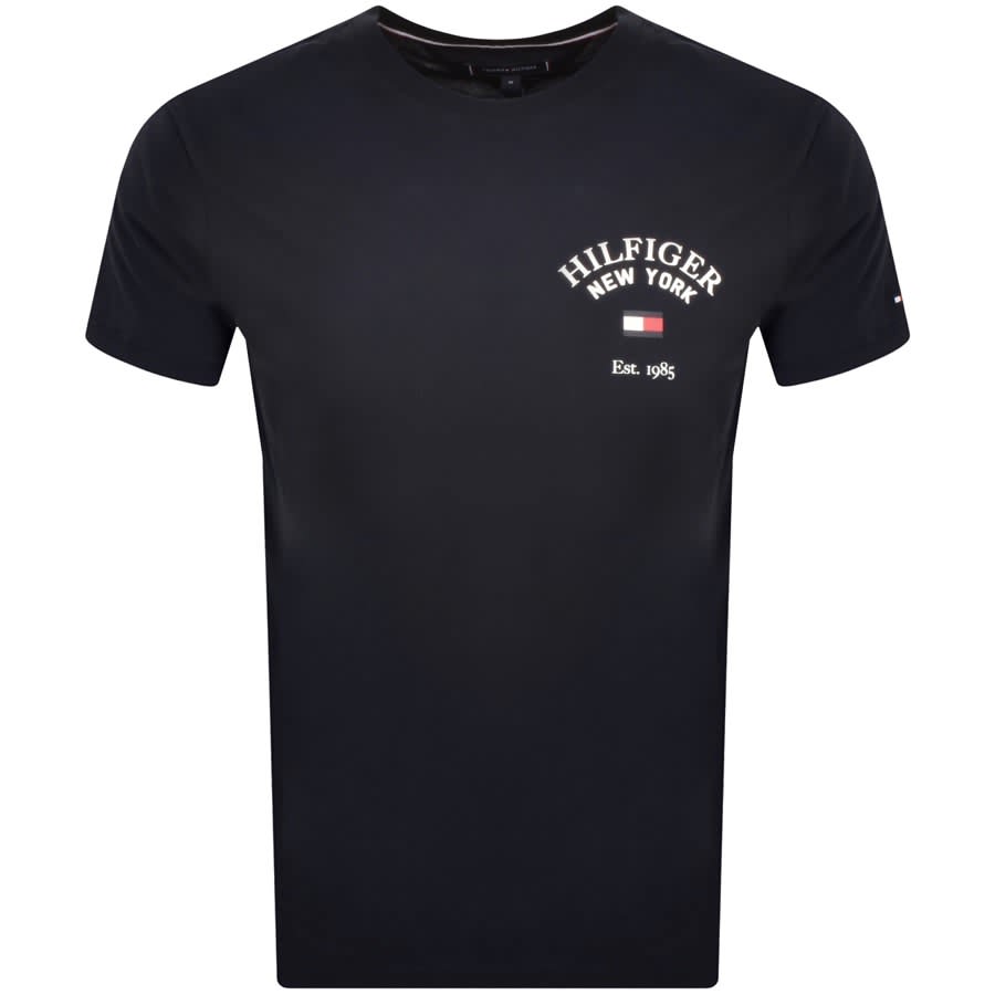 Tommy Hilfiger Arch Varsity T Shirt Navy | Mainline Menswear