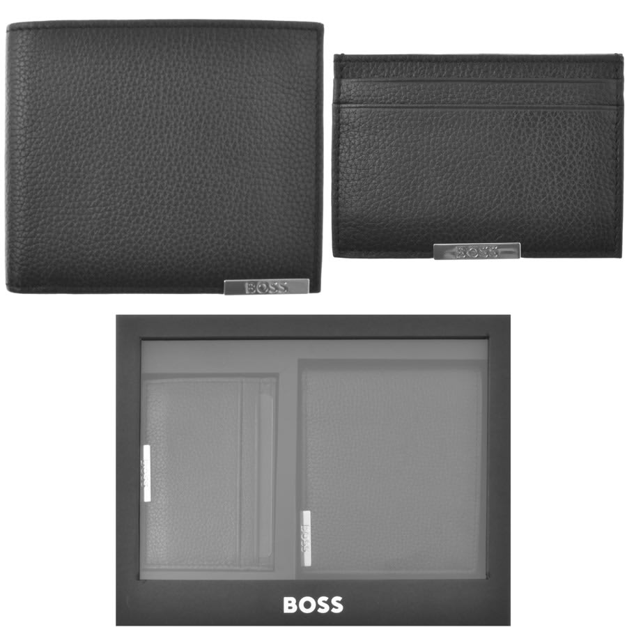 HUGO - Leather billfold wallet with logo details