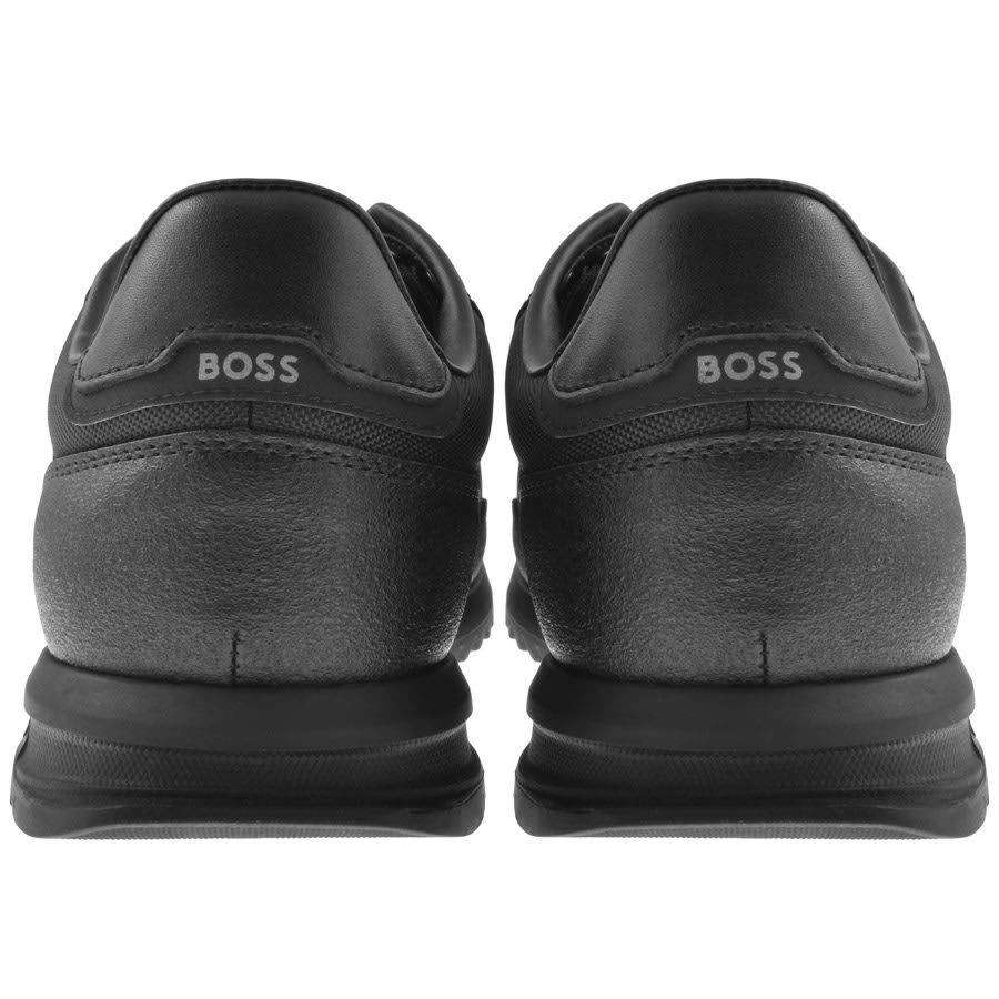 Boss black shop leather trainers