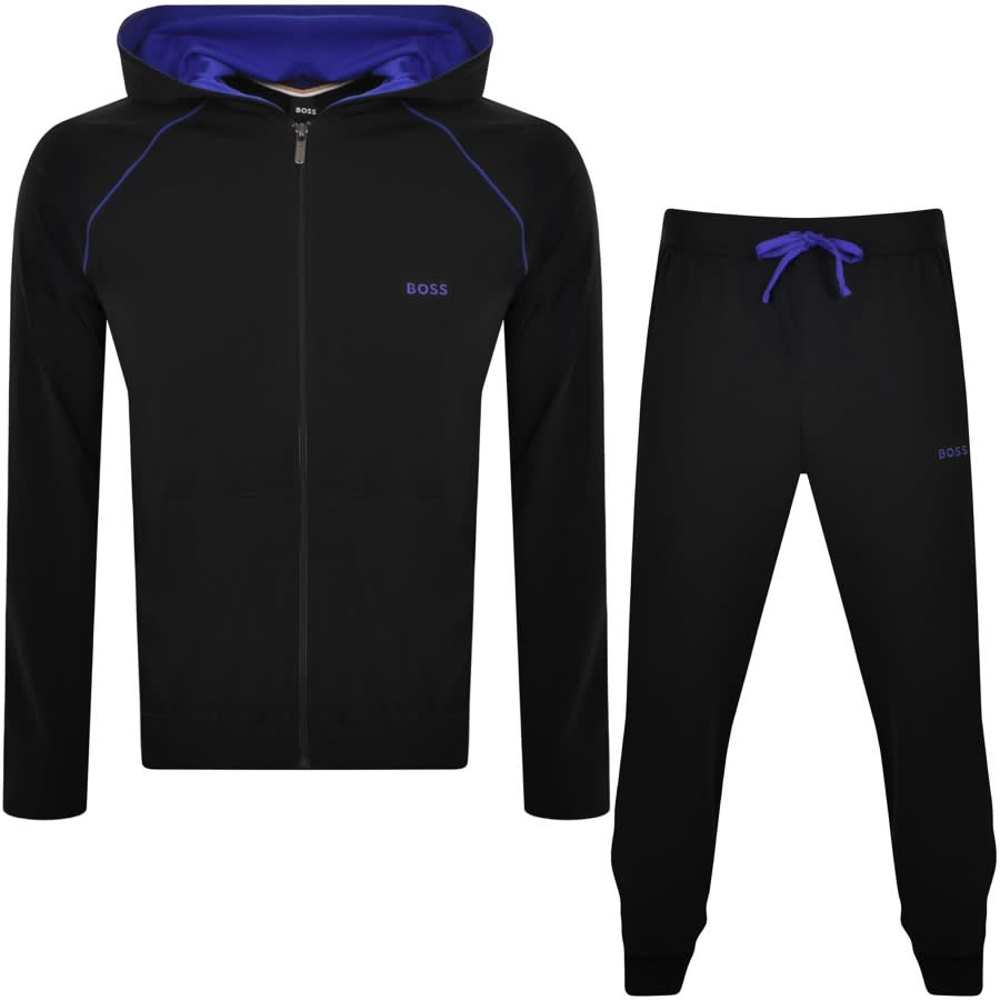 BOSS Lounge Hooded Tracksuit Black Mainline Menswear United States